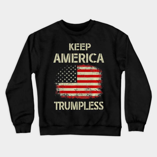 Keep America Trumpless Crewneck Sweatshirt by lam-san-dan